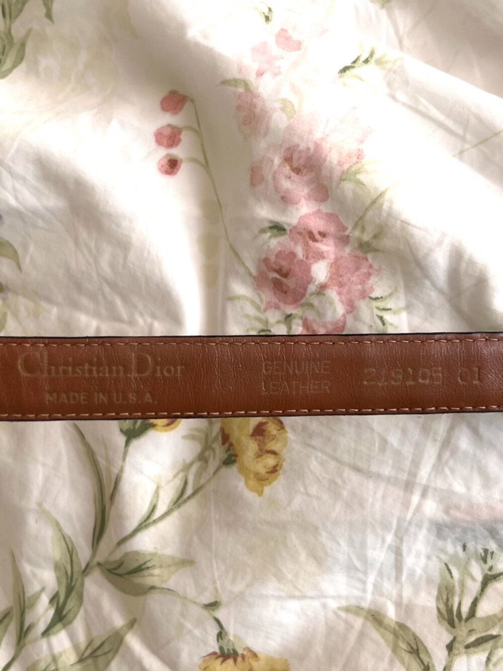 Vintage Dior Snakeskin Patterned Leather Belt - Picture 2 of 6